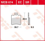 Stabdžių trinkelių rinkinys, diskinis stabdys (TRW) MCB674