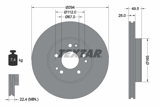 Stabdžių diskas (TEXTAR) 92060000