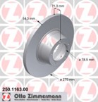 Stabdžių diskas (ZIMMERMANN) 250.1163.00