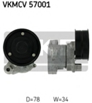 Įtempiklio skriemulys, V formos rumbuotas diržas (SKF) VKMCV 57001