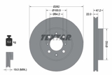 Stabdžių diskas (TEXTAR) 92070600