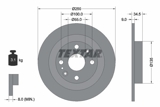 Stabdžių diskas (TEXTAR) 92061700