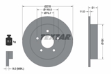 Stabdžių diskas (TEXTAR) 92099800