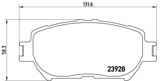 Stabdžių trinkelių rinkinys, diskinis stabdys (BREMBO) P83062