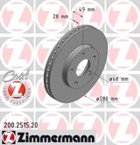 Stabdžių diskas (ZIMMERMANN) 200.2515.20