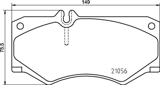 Stabdžių trinkelių rinkinys, diskinis stabdys (BREMBO) P50134
