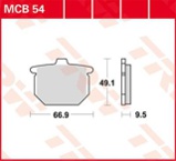 Stabdžių trinkelių rinkinys, diskinis stabdys (TRW) MCB54