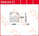 Stabdžių trinkelių rinkinys, stovėjimo stabdys (TRW) MCB832P