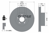 Stabdžių diskas (TEXTAR) 92056600