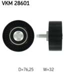 Kreipiantysis skriemulys, paskirstymo diržas (SKF) VKM28601