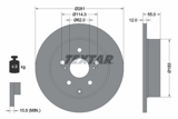 Stabdžių diskas (TEXTAR) 92162103