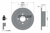 Stabdžių diskas HONDA T. CIVIC/CRX/JAZZ 1,2-1,7 91-08 (TEXTAR) 92077903
