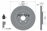 Stabdžių diskas (TEXTAR) 92160303
