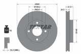 Stabdžių diskas (TEXTAR) 92063503
