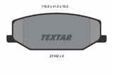 Stabdžių kaladėlės (TEXTAR) 2114202