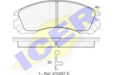 Stabdžių trinkelės Mitsubishi Outlander/Pajero/Space Wagon (ICER) 181358