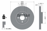 Stabdžių diskas (TEXTAR) 92053503