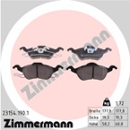 Stabdžių trinkelių rinkinys, diskinis stabdys (ZIMMERMANN) 23154.190.1