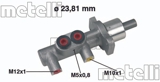 Pagrindinis stabdžių cilindras (METELLI) 05-0382