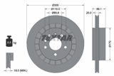 Stabdžių diskas (TEXTAR) 92164900