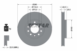 Stabdžių diskas (TEXTAR) 92091903
