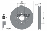Stabdžių diskas (TEXTAR) 92111603