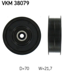 Kreipiantysis skriemulys, V formos rumbuotas diržas (SKF) VKM38079