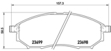 Stabdžių trinkelių rinkinys, diskinis stabdys (BREMBO) P56094