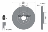 Stabdžių diskas (TEXTAR) 92055203