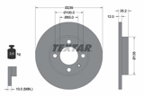 Stabdžių diskas (TEXTAR) 92010603
