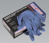Premium Powder Free Disposable Nitrile Gloves Extra- Large Pack of 100 (SEALEY TOOLS) SSP55XL