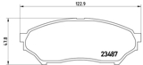 Stabdžių trinkelių rinkinys, diskinis stabdys (BREMBO) P54028