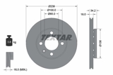 Stabdžių diskas (TEXTAR) 92072003